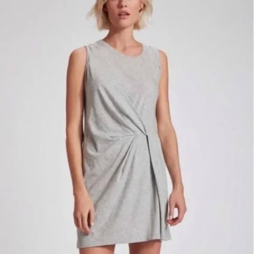 Nation LTD Frida Twisted Sleeveless Muscle Heather Gray Dress Small